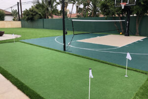 Synthetic Lawn, Putting Green, and a Game Court