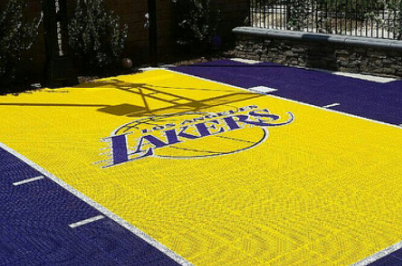 Lakers Purple and Gold Cushioned Tile Court